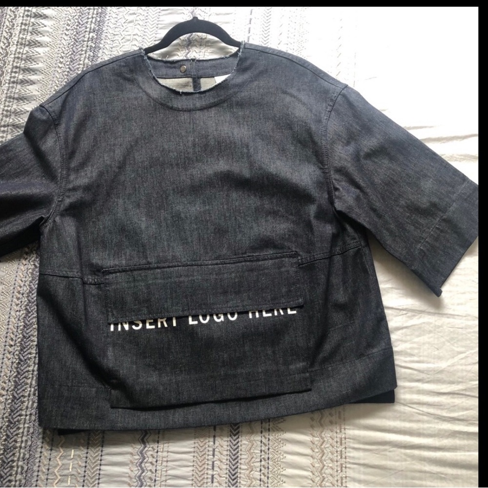 NWOT DKNY Indigo denim top Sz S